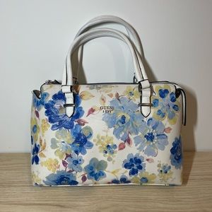 Guess floral print box satchel bag